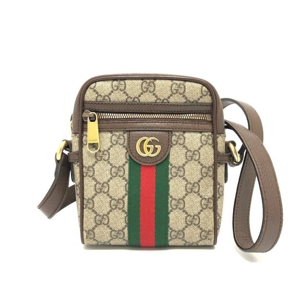 GUCCI 598127 GG Supreme Ophidia Crossbody Shoulder Bag Canvas/Leather Brown - Picture 1 of 13